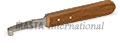 Burdizzo Hoof Knife (Left Hand Wooden Handle Double Cut) S.S. Narrow Blades